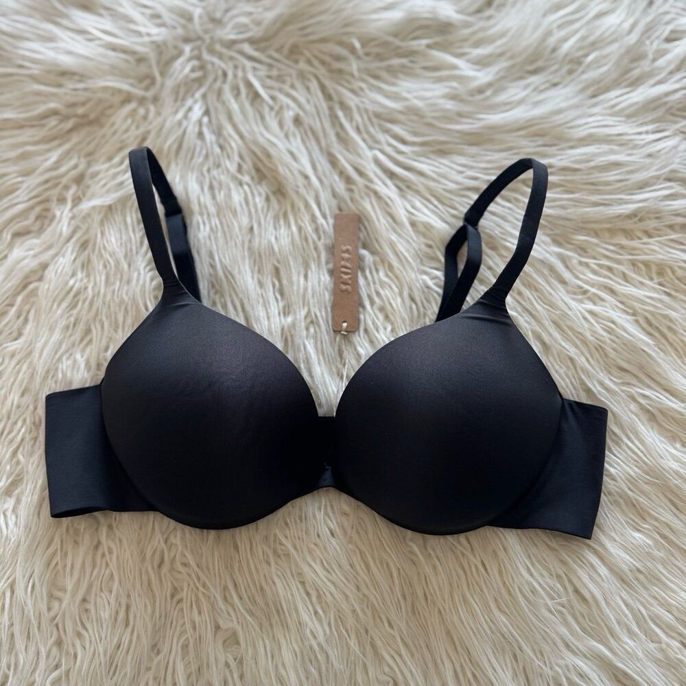 Skims Ultimate Push up Plunge Bra Onyx Size 34D